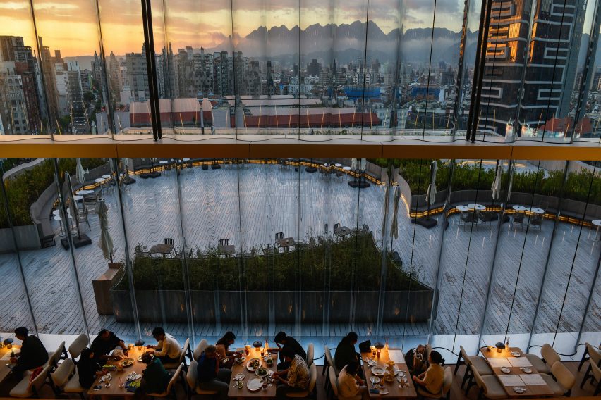 Interior of the Taipei Performing Arts Center by OMA in Taiwan