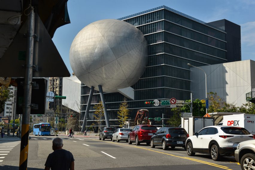 Exterior of the Taipei Performing Arts Center by OMA in Taiwan