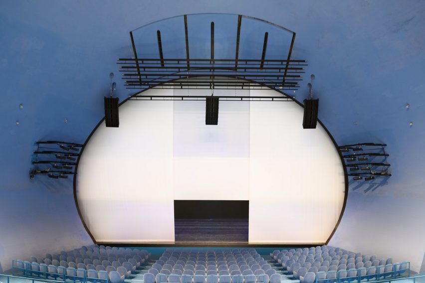 Interior of the Taipei Performing Arts Center by OMA in Taiwan