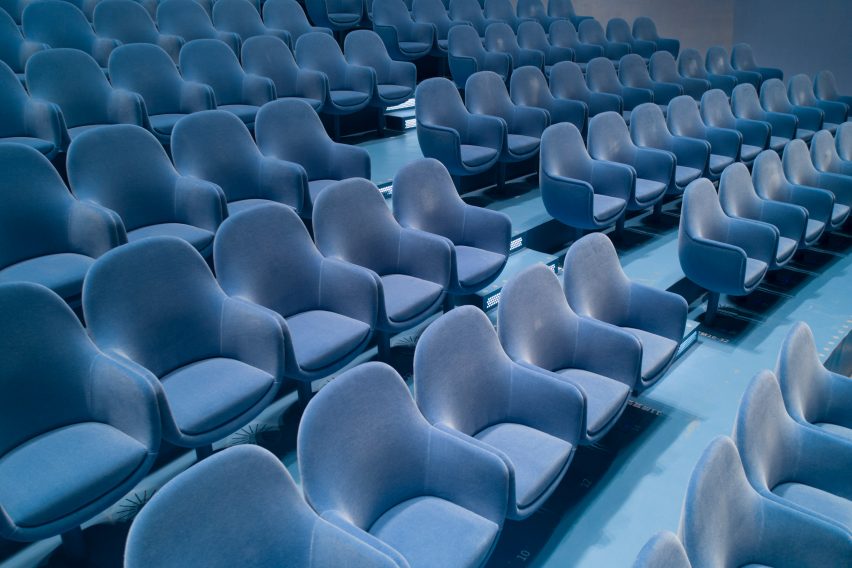 Interior of the Taipei Performing Arts Center by OMA in Taiwan
