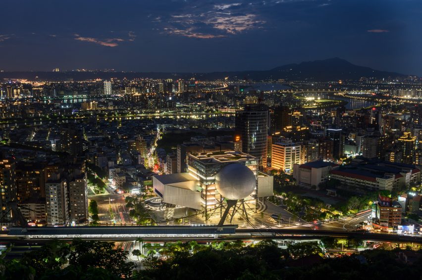 Exterior of the Taipei Performing Arts Center by OMA in Taiwan