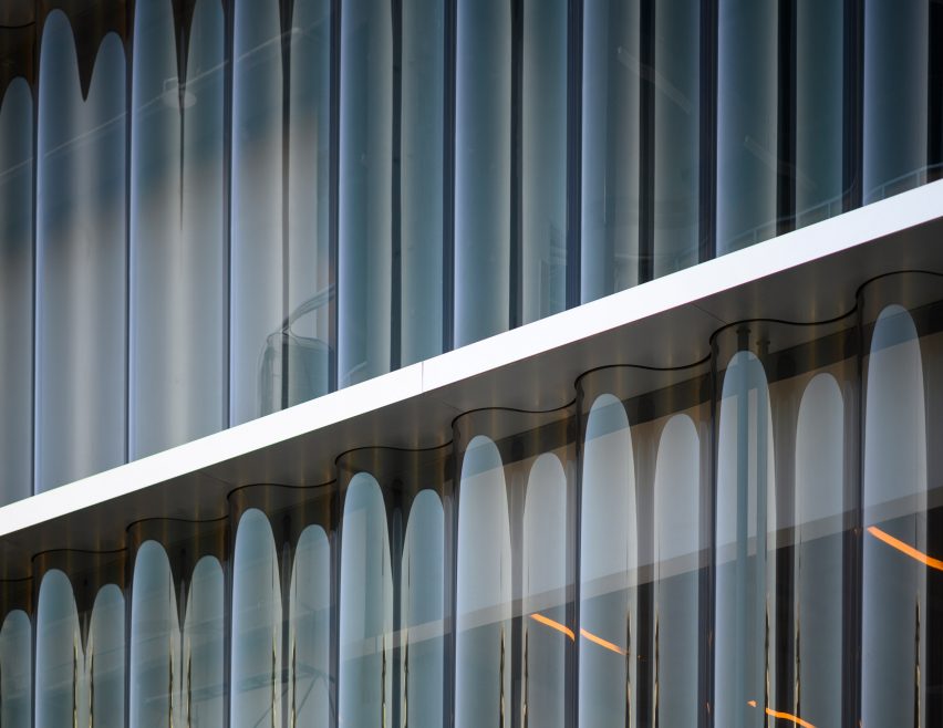 Exterior of the Taipei Performing Arts Center by OMA in Taiwan