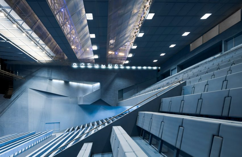 Interior of the Taipei Performing Arts Center by OMA in Taiwan