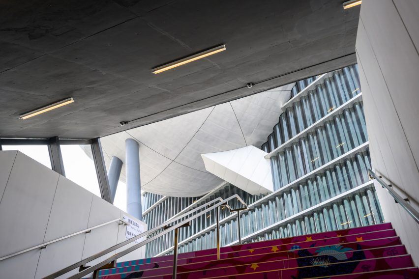 Exterior of the Taipei Performing Arts Center by OMA in Taiwan