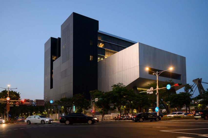 Exterior of the Taipei Performing Arts Center by OMA in Taiwan