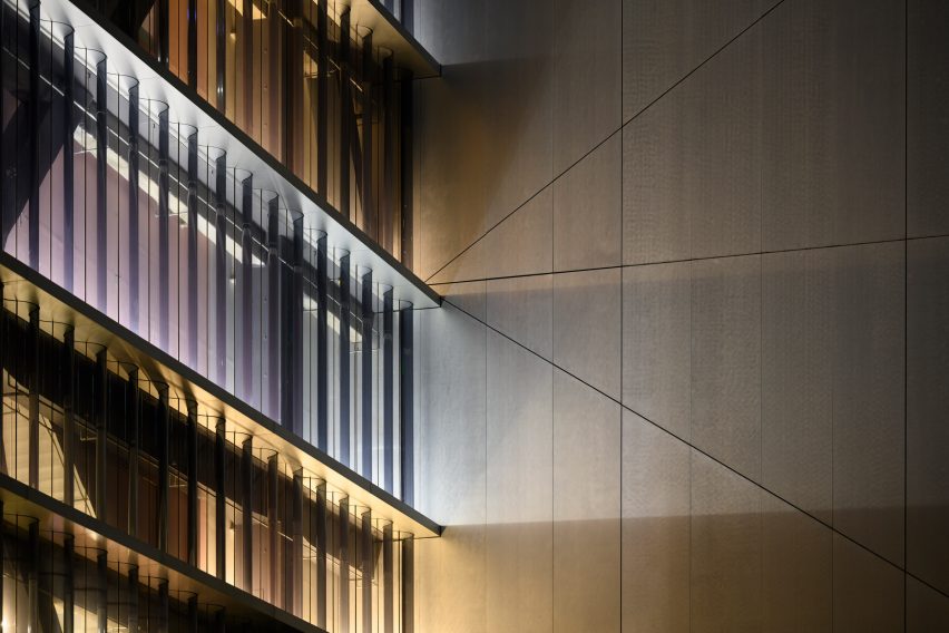 Exterior of the Taipei Performing Arts Center by OMA in Taiwan