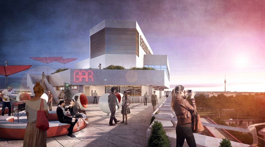 A rendering of Berlin TXL at night