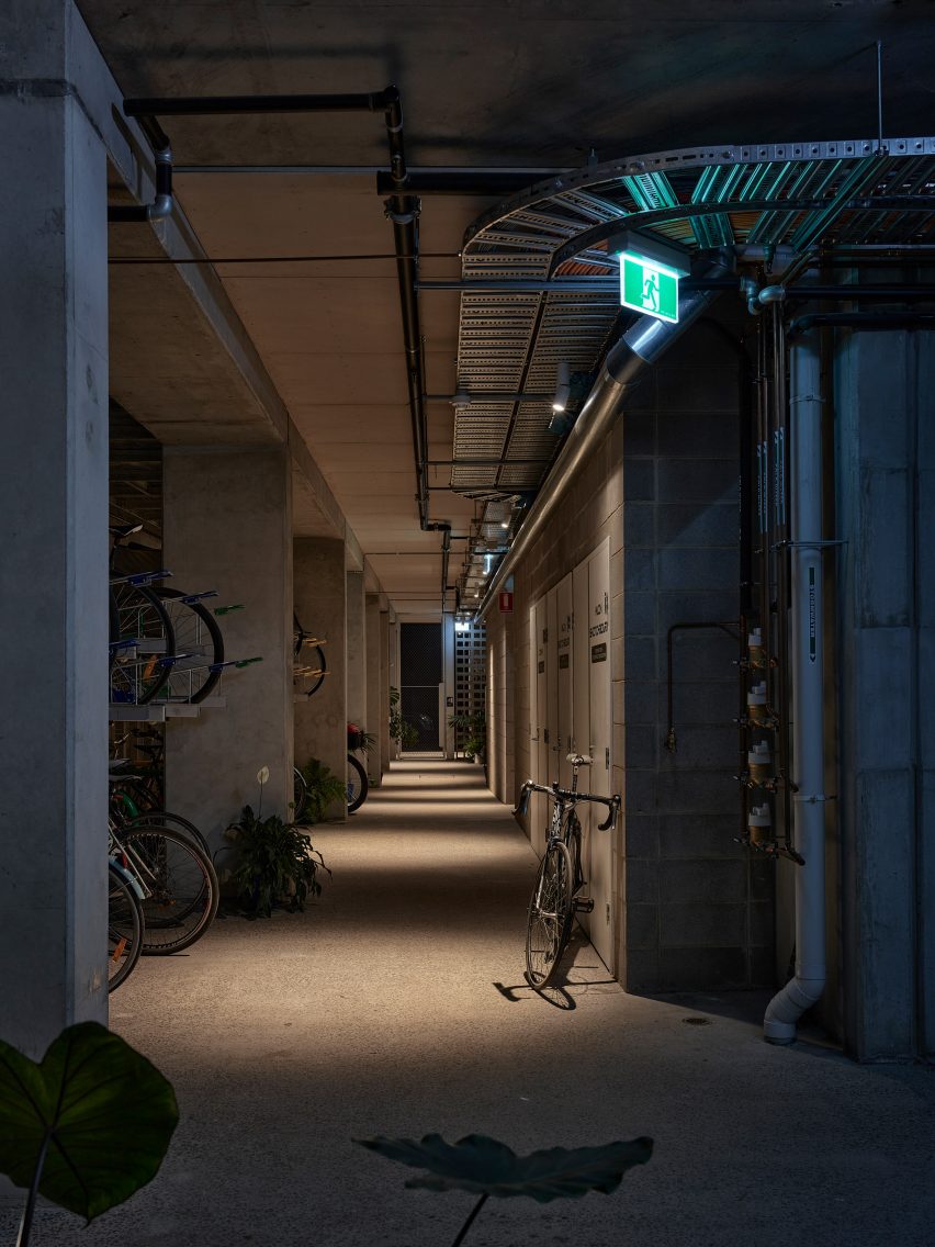 Cycle parking in Terrace House by Austin Maynard Architects