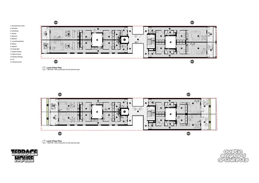 Terrace House floor plans