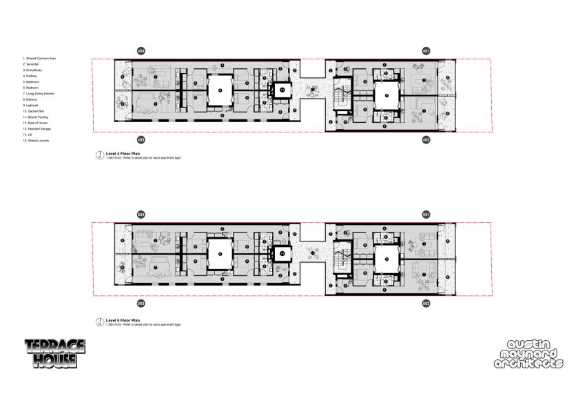 Terrace House floor plans
