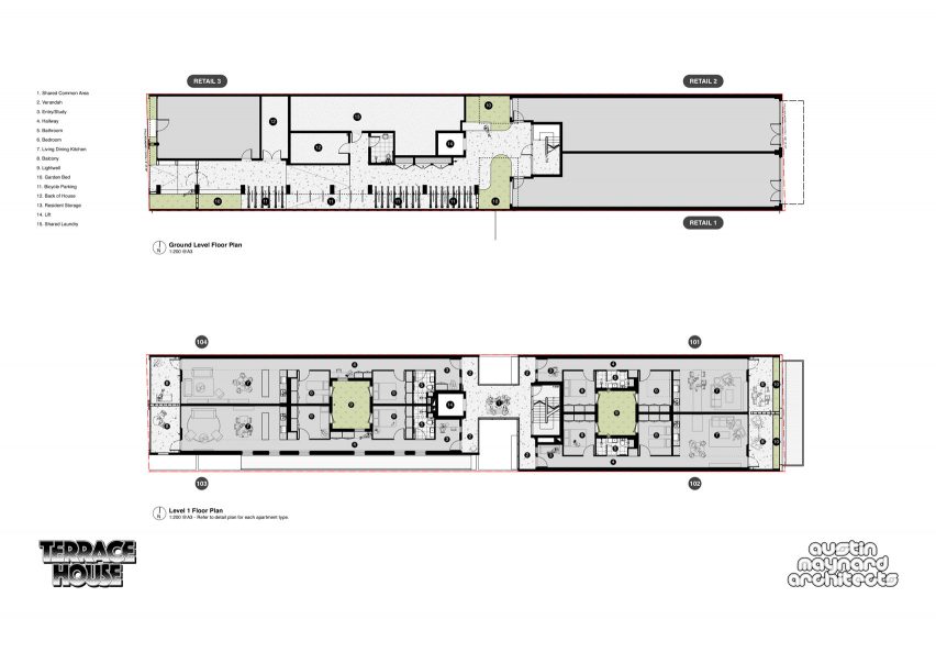 Terrace House floor plans