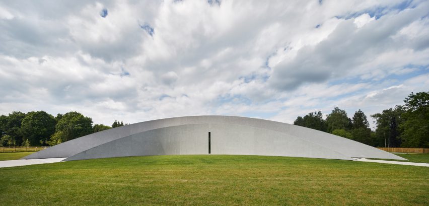Exterior of the First Light Pavilion by Hassell at Jodrell Bank Observatory