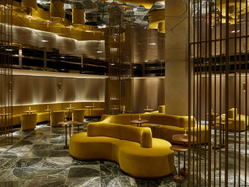 The Green Room in The Londoner hotel by Yabu Pushelberg