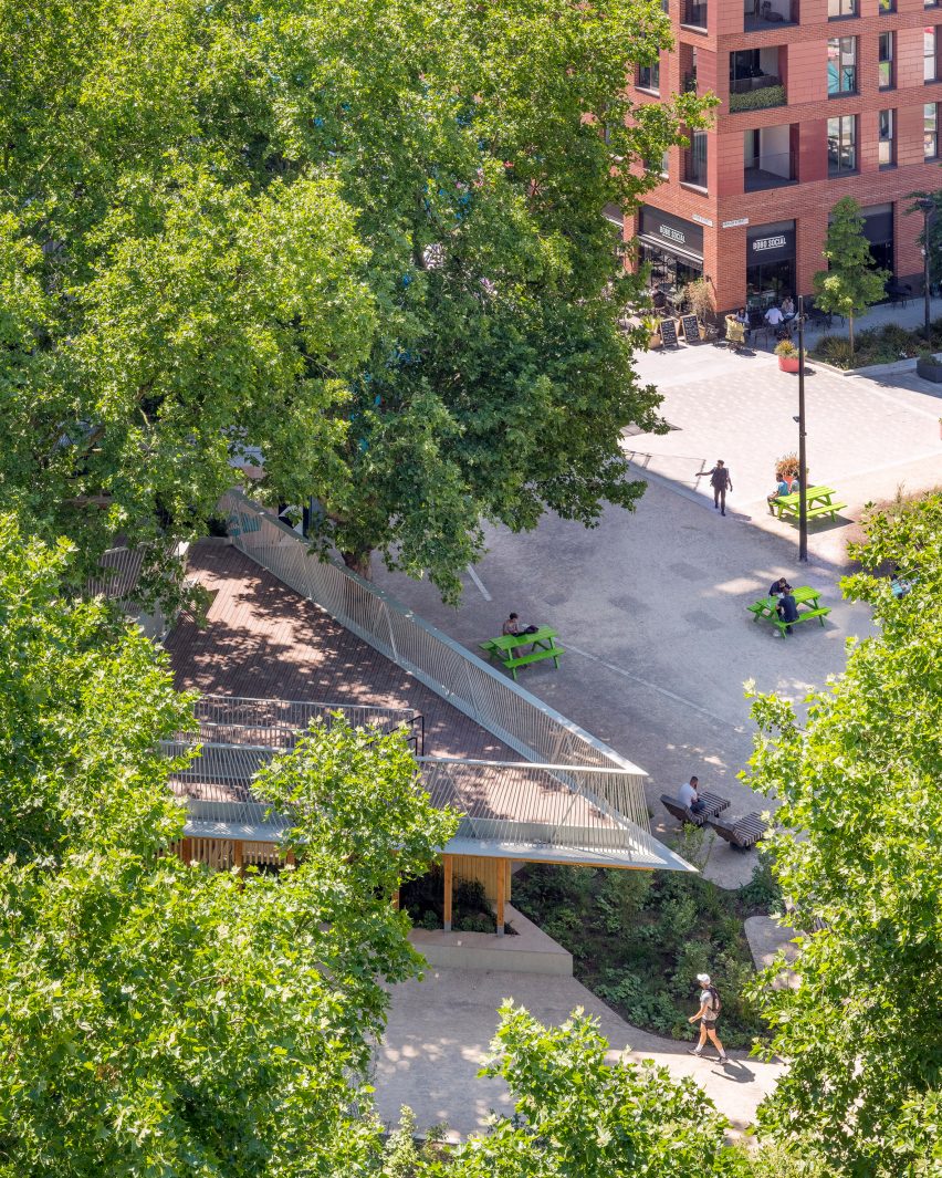 Aerial view of The Tree House by Bell Phillips