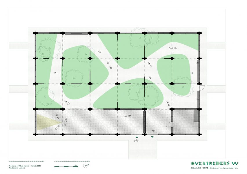 Plan of The Voice of Urban Nature in Almere by Overtreders W