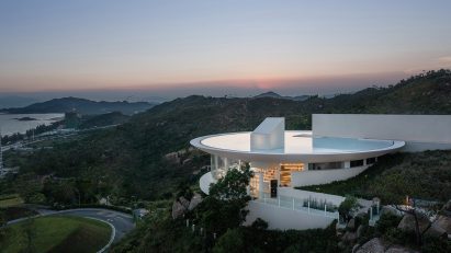 Library embedded in cliff