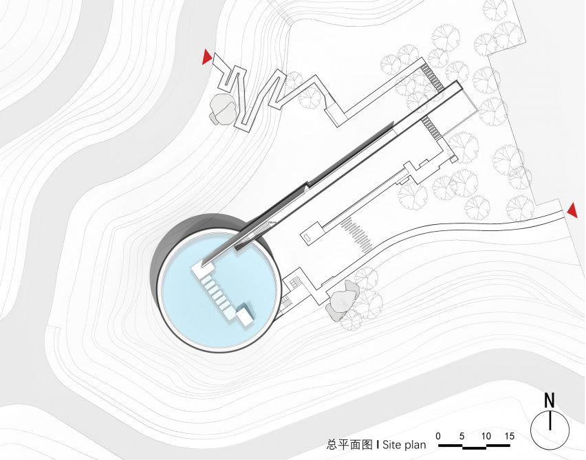 Water Drop Library in Shuangyue Bay by 3andwich Design plans