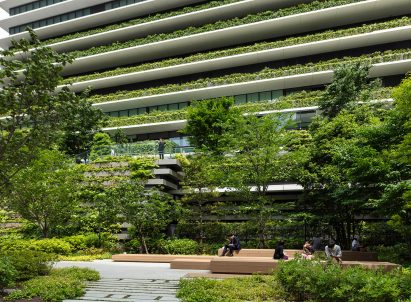 Green terrace in Tokyo