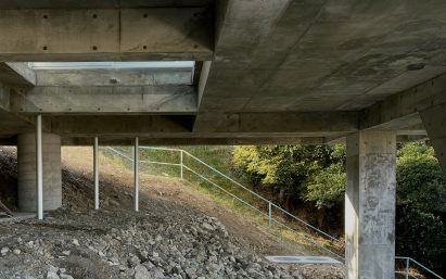 View underneath home on stilts