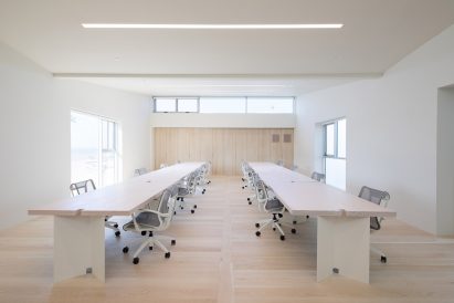 Office space with custom desks