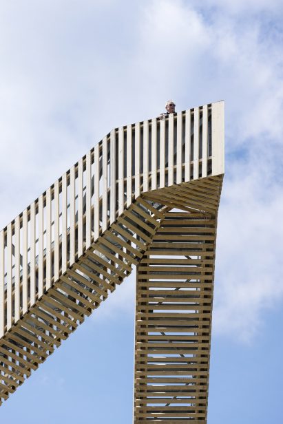 Wood-lined viewpoint