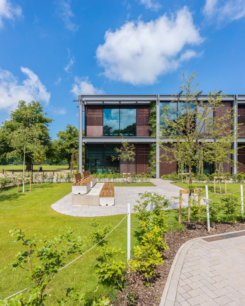 Exterior of The Dyson Building at Gresham's School by WilkinsonEyre
