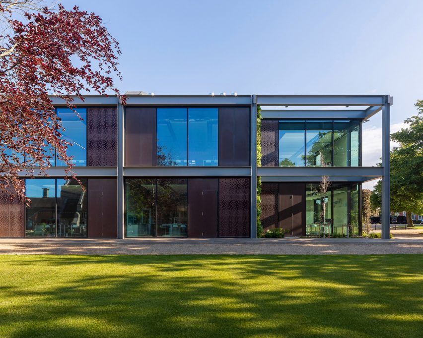 Exterior of The Dyson Building at Gresham's School by WilkinsonEyre