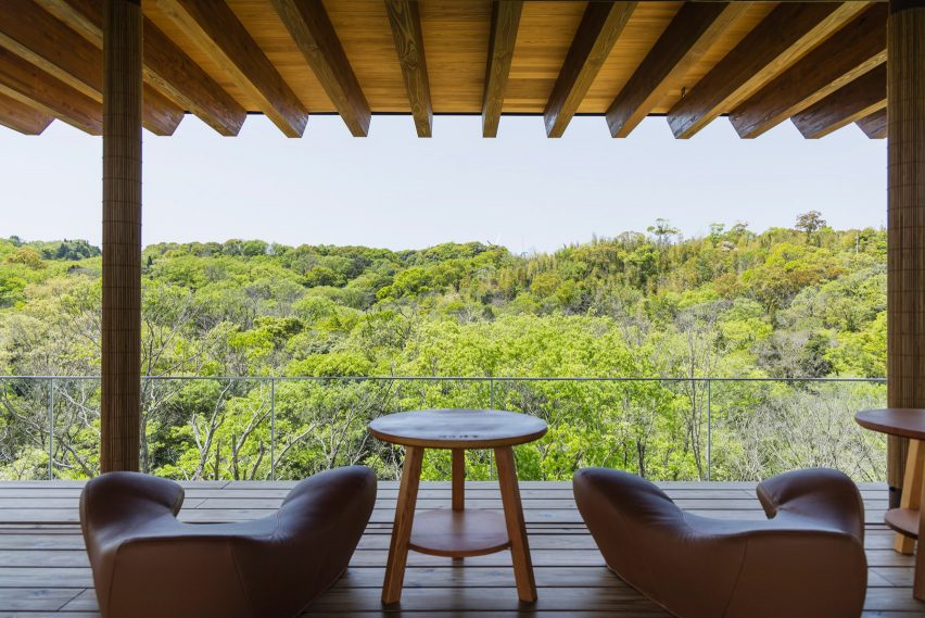 Interior of Zenbo Seinei on Awaji Island by Shigeru Ban