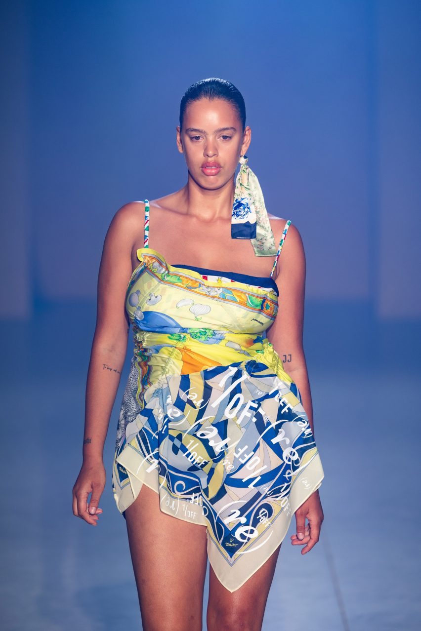 1/OFF creates collection from vintage tablecloths and scarves at Amsterdam Fashion Week