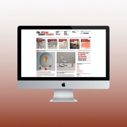 Screen featuring Dezeen Showroom