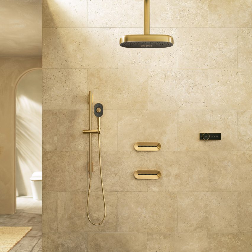 Kohler shower in gold