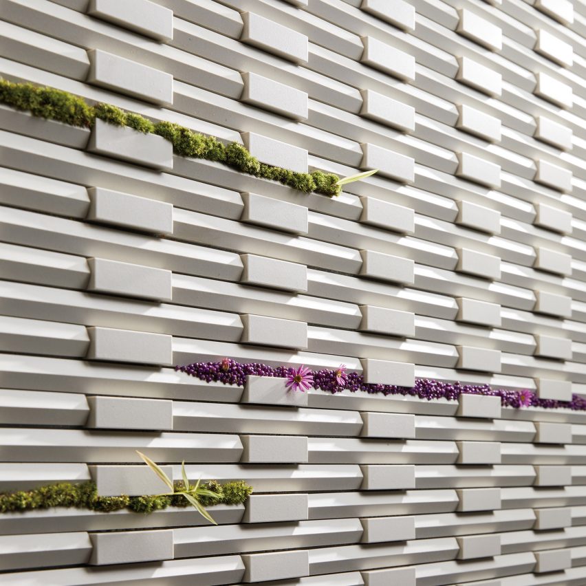White structural Rhythmicii tile
