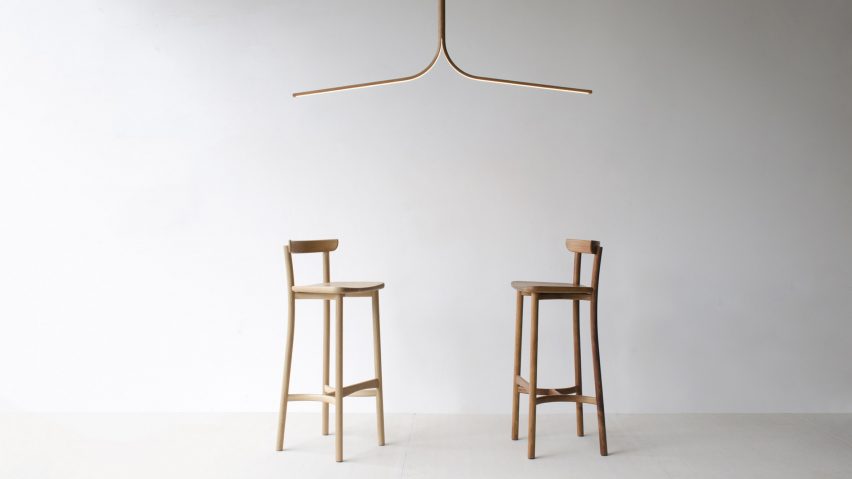 Light made from split wood