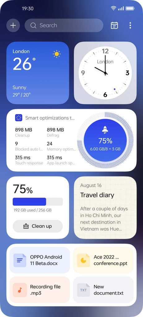 A screenshot of ColorOS 13