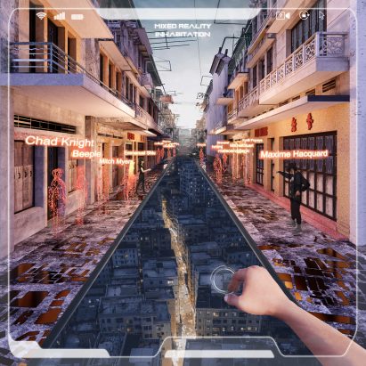 A digital image of a duality of spatial experience