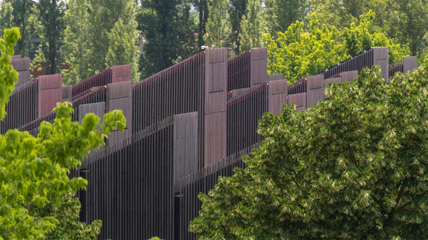 Image of building surrounded by trees