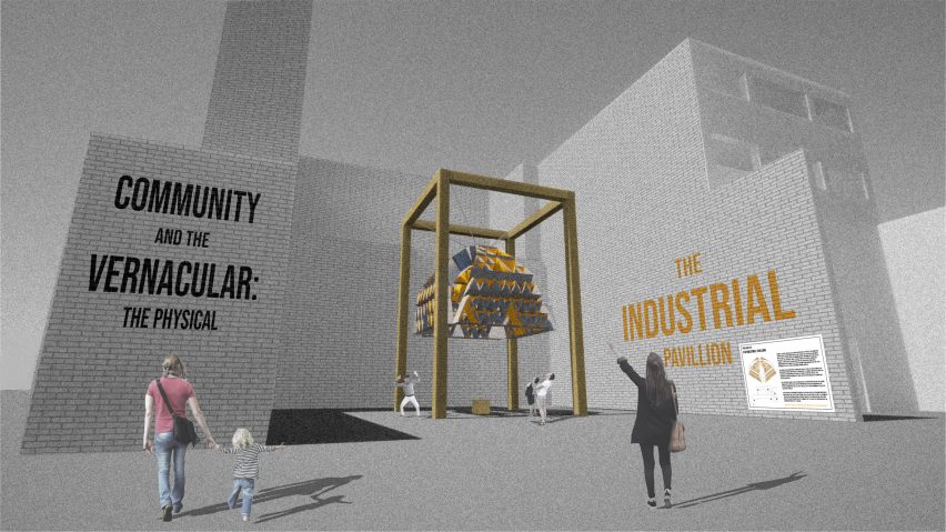 Visualisation showing outdoor pavilion