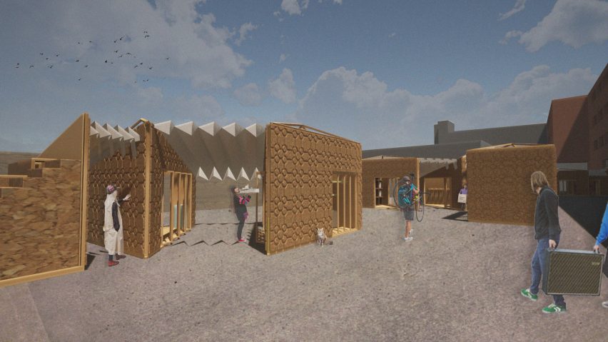 Visualisation showing multi-use outdoor space