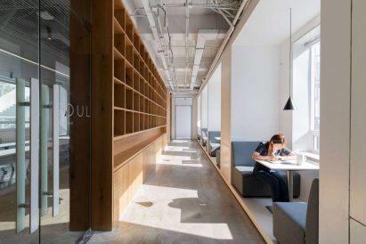 Interior image of work and office spaces at TMT Folding Park