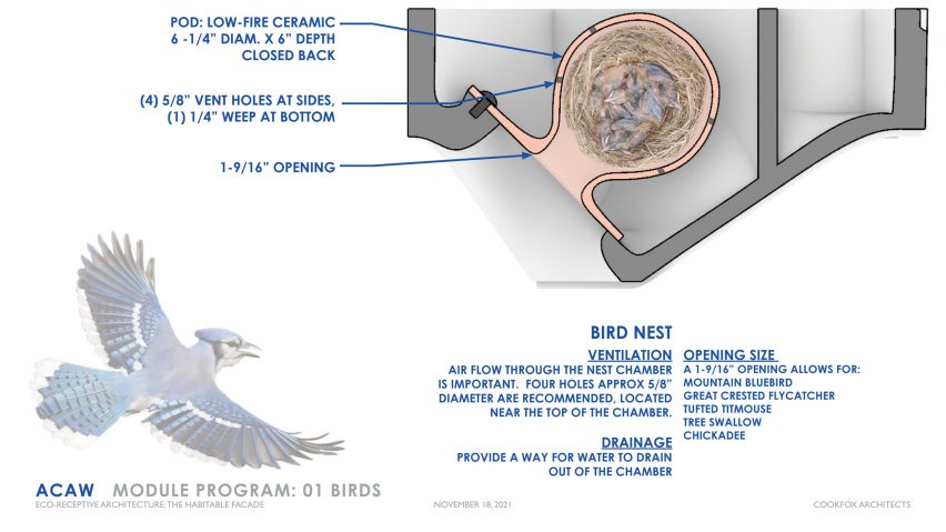 Buro Happold and Cookfox Architects develop living facade for birds and insects