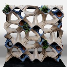 Render of a terracotta facade prototype at Architectural Ceramic Assemblies Workshop