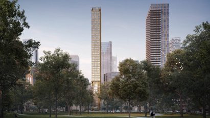 Photograph of super-skinny skyscraper buildings in Toronto by BDP