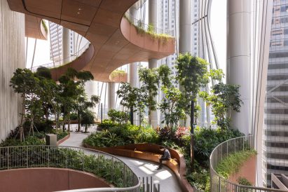 Park inside Singapore skyscraper