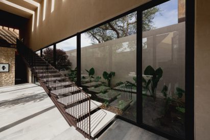 Sloped staircase