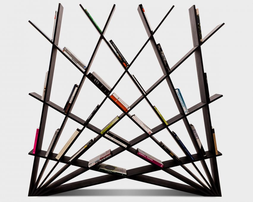 Cheft bookshelf by Studio Pousti in black