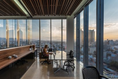 office in cibeles tower looking out
