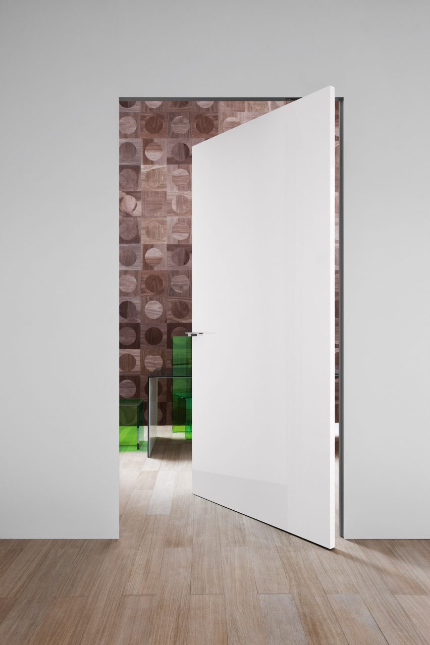Photograph showing door in white door