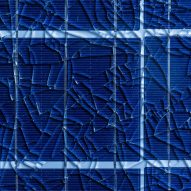Cracked solar panel