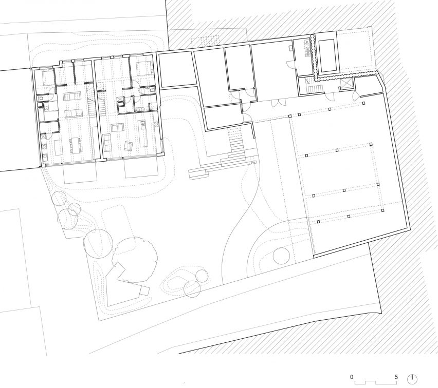 Basement plan of De Sijs co-housing by Officeu Architects