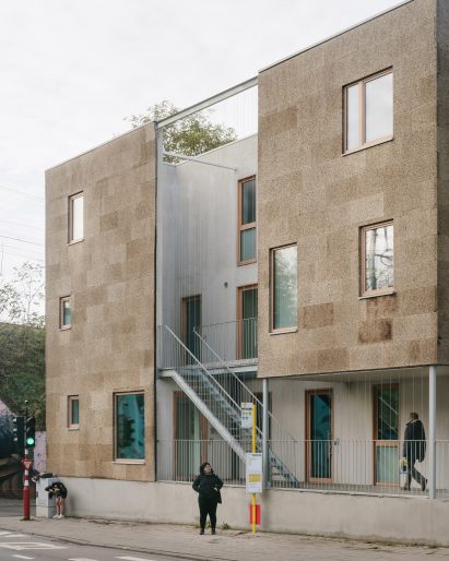Apartments with cork cladding